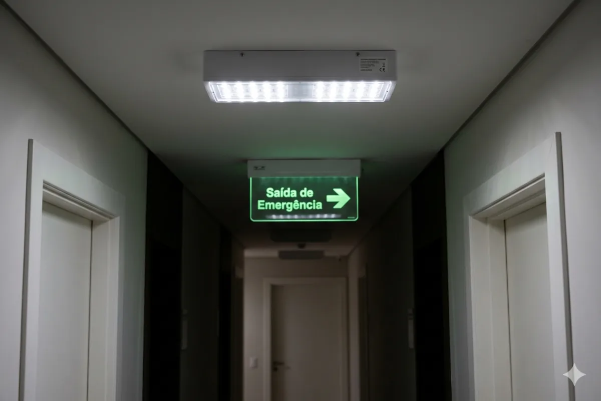 Iluminação de Emergência — Proteger Center
